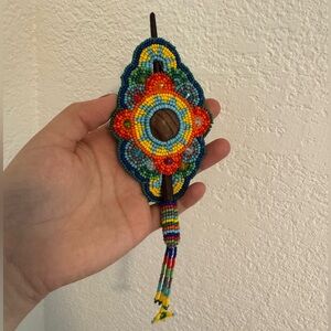 Beaded hair barrette